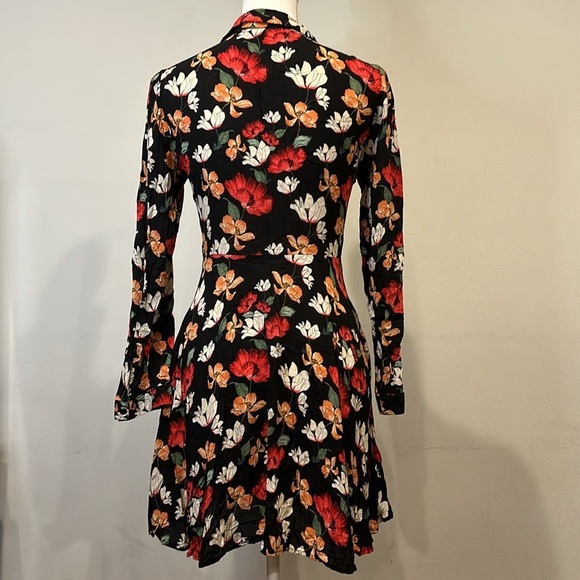 ZARA FLORAL SHIRT STYLE TUNIC DRESS - Picture 2 of 14